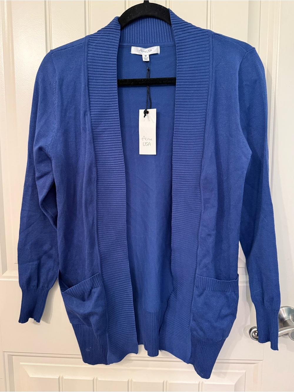 Active USA Royal Blue Open-Front Women's Cardigan